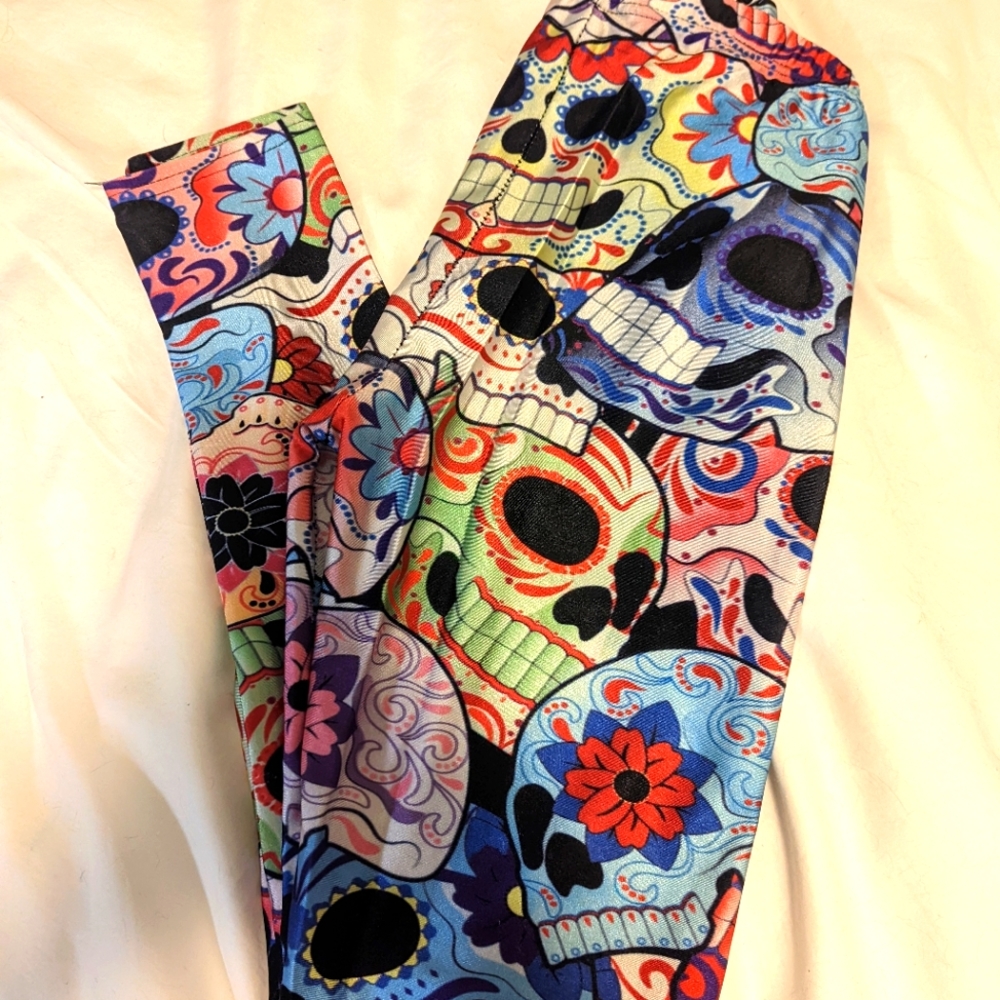 Sugar skull leggings